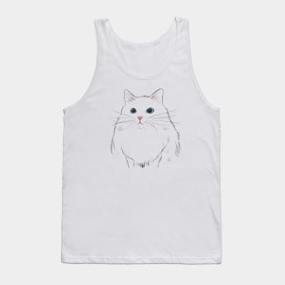 Ragdoll Cat Line Art Tank Top